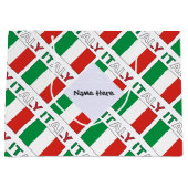 Italien und italienische Flagge mit Ihrem Namen Große Geschenktüte (Vorderseite)