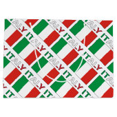 Italien und italienische Flagge mit Ihrem Namen Große Geschenktüte (Rückseite)