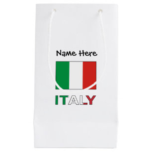 Italien und italienische Flagge mit Ihrem Namen Kleine Geschenktüte