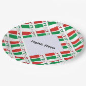 Italien und italienische Flagge mit Ihrem Namen Pappteller (Schrägansicht)