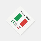Italien und italienische Flagge mit Ihrem Namen Serviette (Ecke)