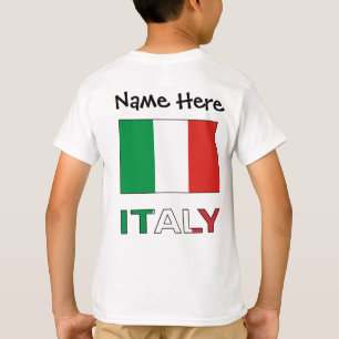 Italien und italienische Flagge mit Ihrem Namen T-Shirt