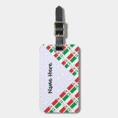 Italien und Italienische Flagge Personalisiert Gepäckanhänger (Vorderseite vertikal)