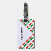 Italien und Italienische Flagge Personalisiert Gepäckanhänger (Rückseite vertikal)