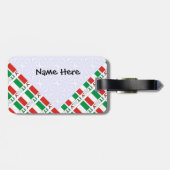 Italien und Italienische Flagge Personalisiert Gepäckanhänger (Rückseite horizontal)