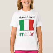 Italien und Italienisches Mädchen für grüne Person T-Shirt (Vorderseite)