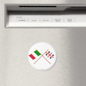 Italien und Sardegna überquerten die Fahnen Magnet (In Situ (Geschirrspüler))