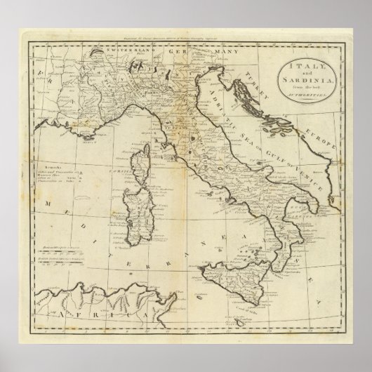 Italien und Sardinien Poster (Vorne)