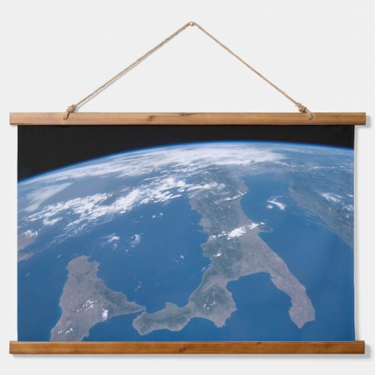 Italien und seine Insel Sizilien. Wandteppich Mit Holzrahmen (Vorne)