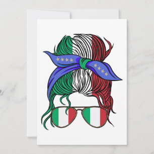 Italien: Unordnung mit italienischer Flagge Einladung