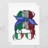 Italien: Unordnung mit italienischer Flagge Einladung (Vorne/Hinten)