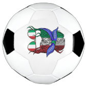 Italien: Unordnung mit italienischer Flagge Fußball (Gedreht)