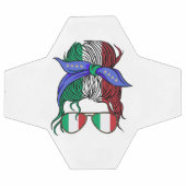 Italien: Unordnung mit italienischer Flagge Fußball (Flach)