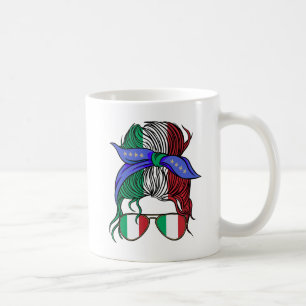 Italien: Unordnung mit italienischer Flagge Kaffeetasse