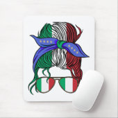 Italien: Unordnung mit italienischer Flagge Mousepad (Mit Mouse)
