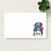 Italien: Unordnung mit italienischer Flagge Post-it Klebezettel (Büro)