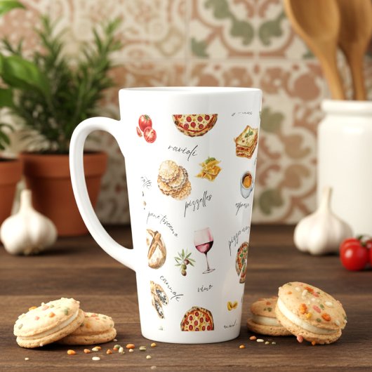 Italien Unterhaltsames Essen Koch Bunt Milchtasse