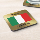 Italien Untersetzer Flag+Text (Linke Seite)