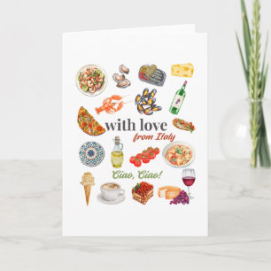 Italien Urlaub Italienisches Essen Meeresfrüchte R Karte