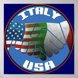 Italien USA Friendship Poster