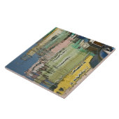 Italien, Venedig, Burano. Mehrfarbige Häuser entla Fliese (Seite)