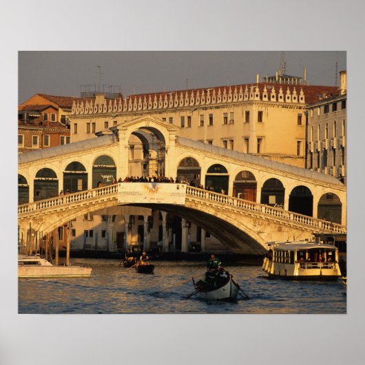 Italien, Venedig, Canal Grande, Rialto Poster (Vorne)