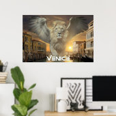 ITALIEN - VENEDIG - GEFLÜGELTER LÖWE POSTER (Heimbüro)