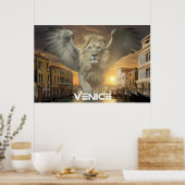 ITALIEN - VENEDIG - GEFLÜGELTER LÖWE POSTER (Küche)