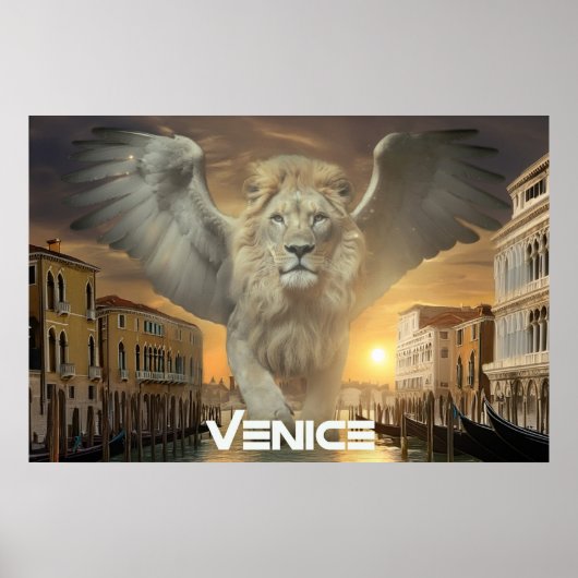 ITALIEN - VENEDIG - GEFLÜGELTER LÖWE POSTER (Vorne)