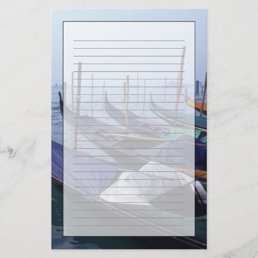 Italien, Venedig. Gondeln. Briefpapier (Vorderseite)
