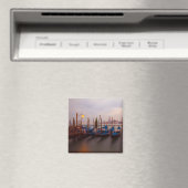 Italien, Venedig. Gondeln in der Dämmerung veranke Magnet (In Situ (Geschirrspüler))