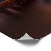 Italien, Venedig. Gondeln in der Dämmerung veranke Poster (Ecke)