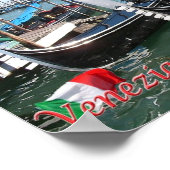 Italien - Venedig - Gondeln - Poster (Ecke)