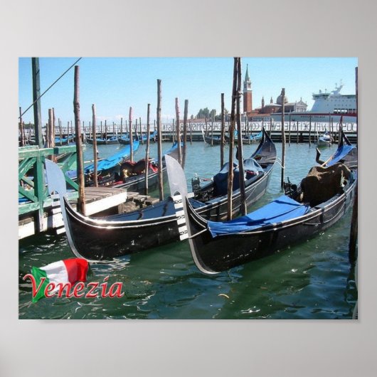 Italien - Venedig - Gondeln - Poster (Vorne)