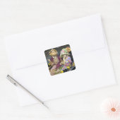 Italien, Venedig. in Kostümen gekleidetes Paar für Quadratischer Aufkleber (Umschlag)