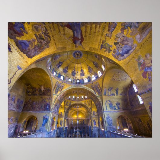 Italien, Venedig. Innere der Markuskirche. Poster (Vorne)