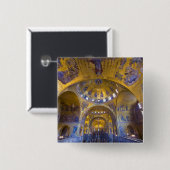 Italien, Venedig. Inneres der St. Marks Kathedrale Button (Vorne & Hinten)