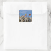 Italien, Venedig, Markusbasilika in St. Mark Quadratischer Aufkleber (Tasche)