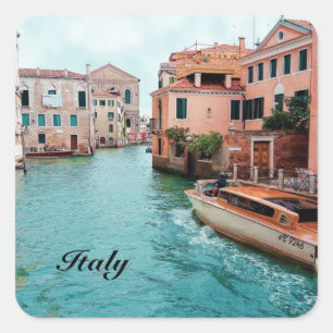 Italien Venedig Quadratischer Aufkleber