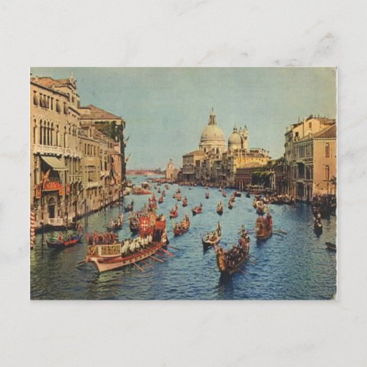 Italien, Venedig, Regatta auf dem Canal Grande Postkarte (Vorderseite)