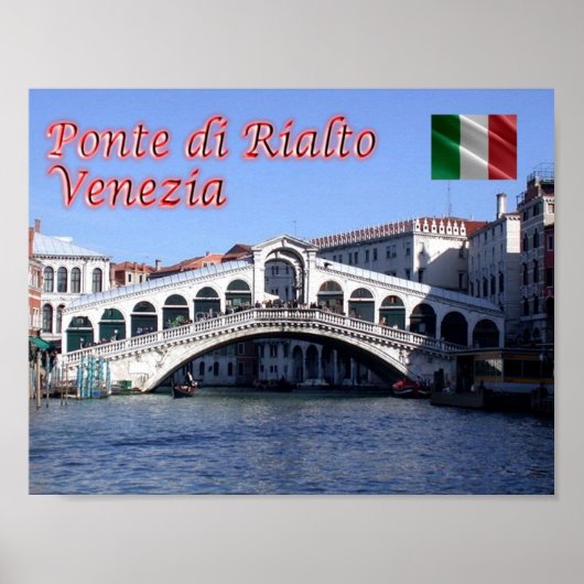 Italien - Venedig - Rialto-Brücke - Poster (Vorne)