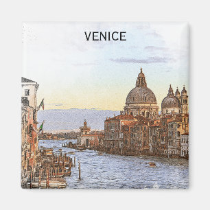 Italien Venedig Vintage Reisen Panoramablick Magnet