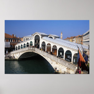 Italien, Venetien, Venedig, Rialto-Brücke Poster