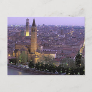 Italien, Venetien, Verona. Aussicht von Castel Postkarte