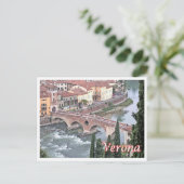 Italien - Venetien - Verona - Brücke Romano - Postkarte (Stehend Vorderseite)