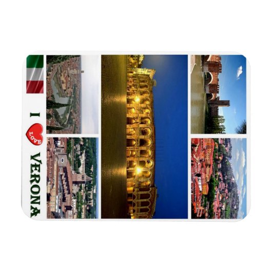 Italien - Venetien - Verona - I Liebe - Magnet (Horizontal)