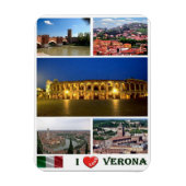 Italien - Venetien - Verona - I Liebe - Magnet (Vertikal)