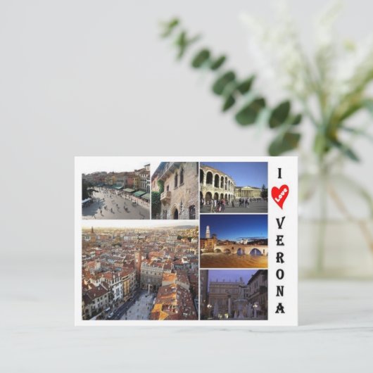 Italien - Venetien - Verona - I Liebe - Postkarte (Stehend Vorderseite)