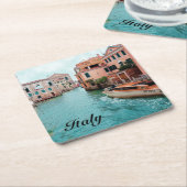 Italien Venice Rechteckiger Pappuntersetzer (angewinkelt)
