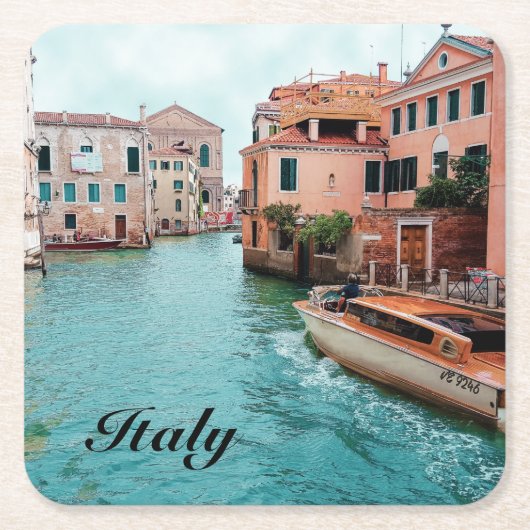 Italien Venice Rechteckiger Pappuntersetzer (Vorderseite)